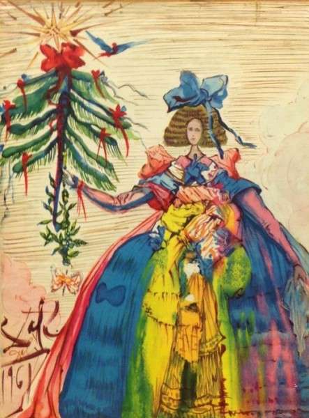 Рождественские открытки Сальвадора Дали — праздничное настроение от гения сюрреализма